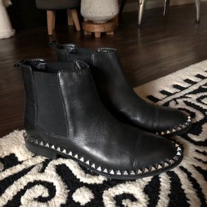 Black studded Zara booties
